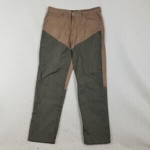 RedHead Pants Mens 36x32 Brown Green Canvas Hunting Workwear Outdoor Utility